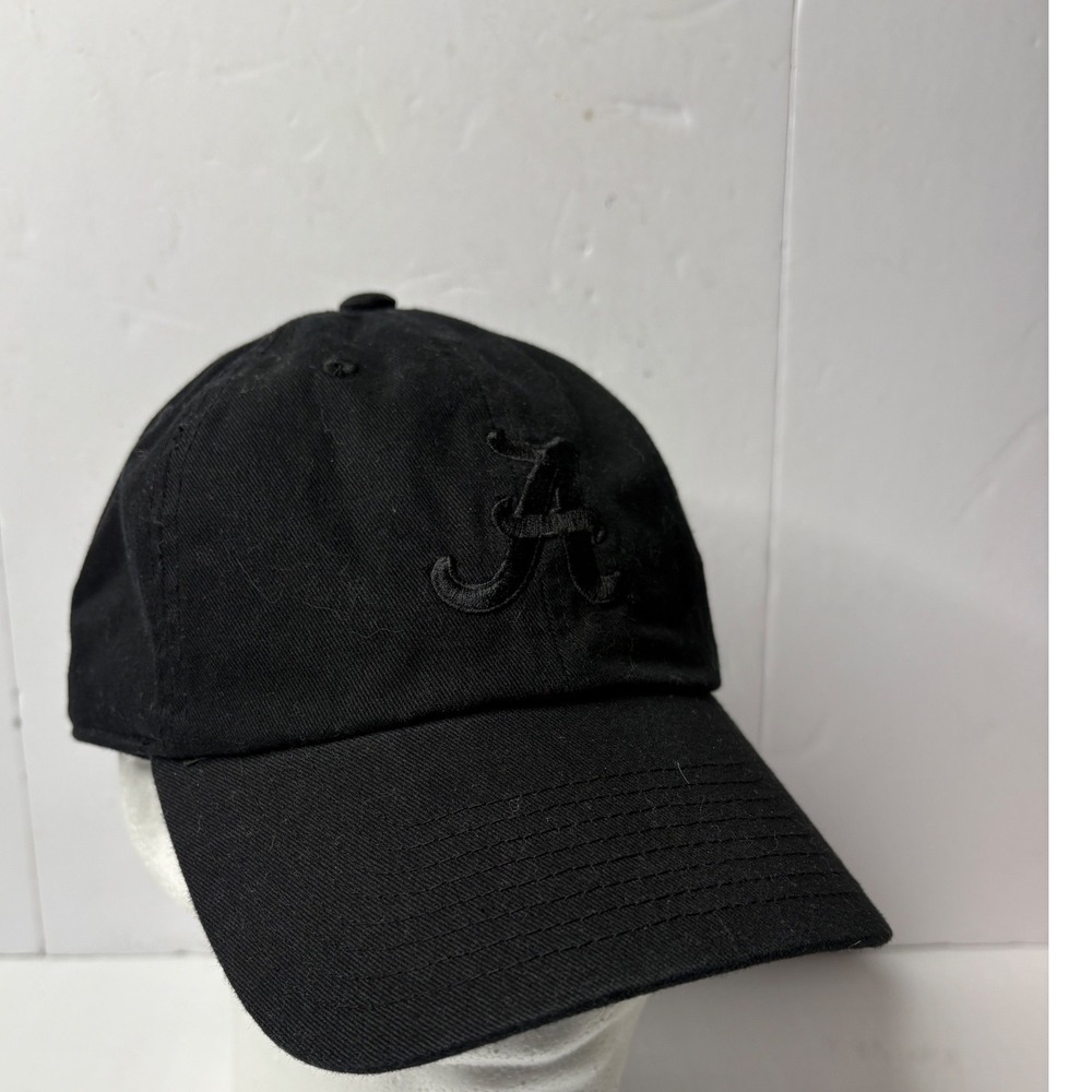 Alabama Crimson Tide Hat Captivating Headwear Black Tonal Logo Adjustabl Dad Cap